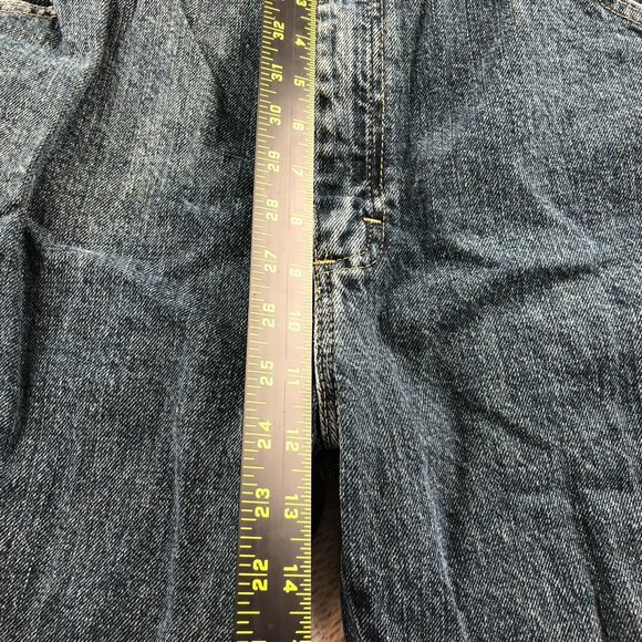 Wrangler Mens Jeans 38x30 Regular Fit Blue Dark Denim Cotton Straight Leg Casual - Picture 6 of 16